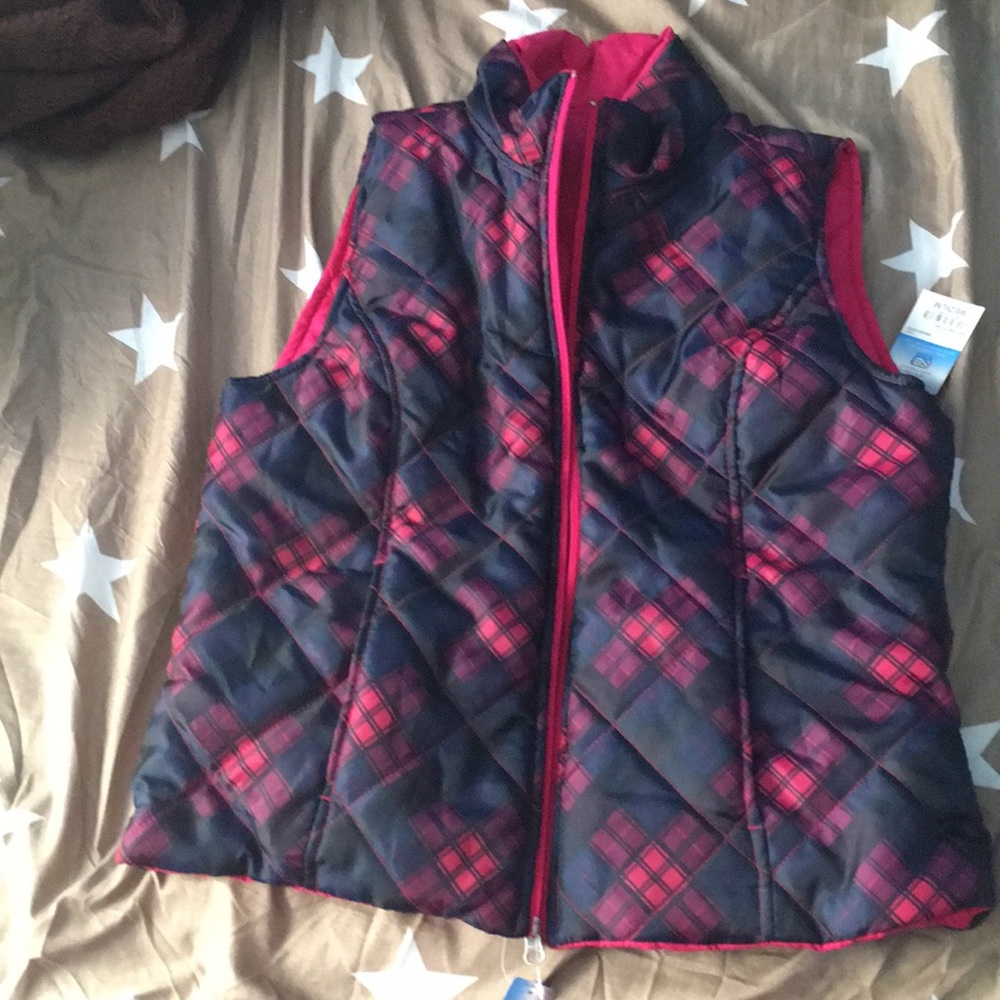 Pink/Plaid Vest